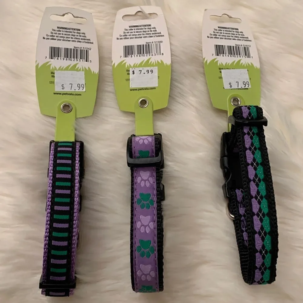 Purple jump Nylon Clip Dog Collar